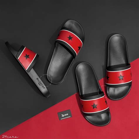 givenchy slides red star|givenchy slippers sale.